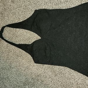 Black sparkly halter top